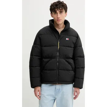 Bunda Tommy Jeans černá barva, zimní, DM0DM22040 99X, vel. M