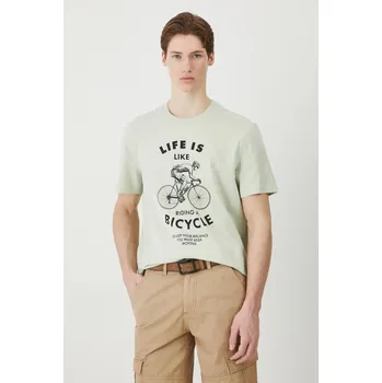 Pánské tričko Bavlněné tričko Medicine zelená barva, s potiskem RS25.TSM602 07X, vel. S