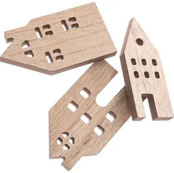 kreativní sada DP Craft Domečky dřevěné 1x10cm 3ks