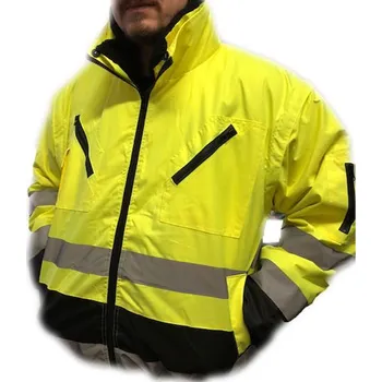 Zdravotnický plášť Bunda / vesta reflexní (žluto/černá) 4v1 - M