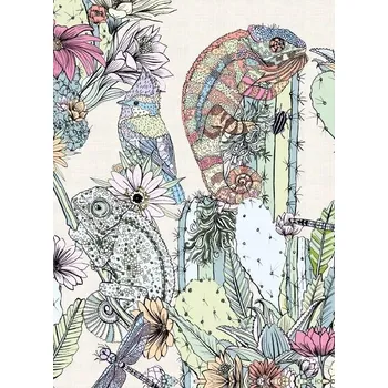 Obraz Přání B6 s obálkou - Kaktusoví Chameleoni