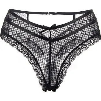 Kalhotky Krajkové brazilky Paris Hollywood Barva: Černá, Velikost: S/M