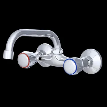 Vodovodní baterie Gamma CLASIC C, umyvadlová/kuchyňská baterie s výlevkou 20cm, 150 mm, chromová, GMA-BCCS-C-CH