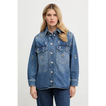 Dámská košile Džínová košile AllSaints W121PD námořnická modř 59J, vel. S