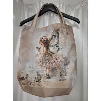 Taška vzor č.59 - víla na béžové