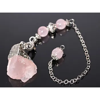 Přívěsek Magieprirody.cz Kyvadlo Růženín krystal 25 mm s řetízkem #ZM175