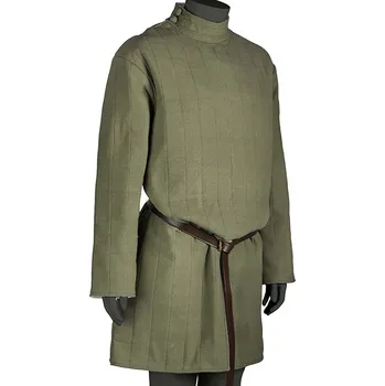 Karnevalový kostým Marshal Historical Pěchotní prošívanice zelená (12.–13. století)