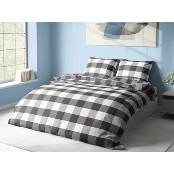 Povlečení Aaryans bavlněné povlečení Kostky šedé 140x200/70x90 cm