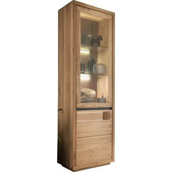 Knihovna Dubová vitrína do obývacího pokoje Carson Levá