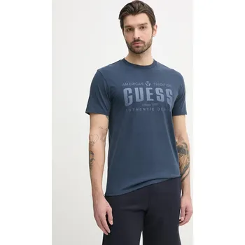 Bavlněné tričko Guess tmavomodrá barva, s potiskem, M5GI27 KBW41 M5GI27.KBW41 59X, vel. S