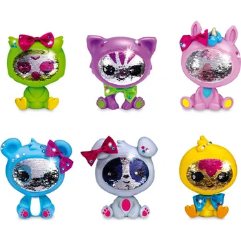 Panenka Teddies Zequins zvířátko s flitry 14 cm mix druhů