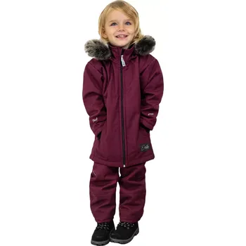 Kojenecká bunda ESITO | Dívčí zimní softshellový kabát s beránkem Lamb Fuchsie - fuchsiová / 128