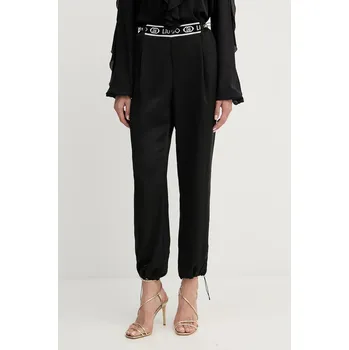 Dámské kalhoty Kalhoty Liu Jo dámské, černá barva, high waist, TF5192.T004A 99X, vel. S
