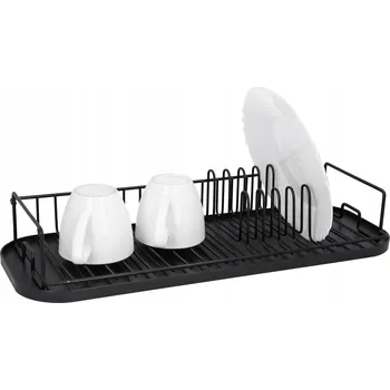 Organizace kuchyně Suszarka do naczyń stojąca czarna na blat plastový odkapávač 47,5 cm