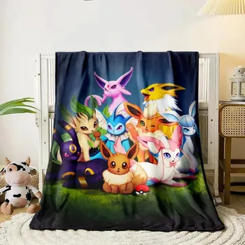 Dětská deka Měkká flanelová deka Pokemon pro děti | bytový textil - 3 , 80x120cm (31x47 palců)