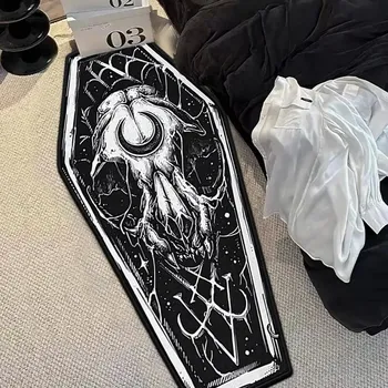 Koberec Strašidelný omyvatelný koberec s lebkou | bytový textil - SJR4 , 50X80CM (1,6X2,6 STOPY)