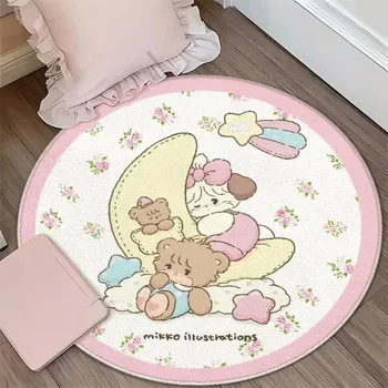 Koberec Měkký kulatý koberec Latte | bytový textilc - 19 , 80x80cm