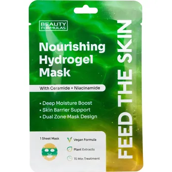 Pleťová maska Beauty Formulas hydrogelová vyživující maska s cermidy a niacinamidem 1 Ks.