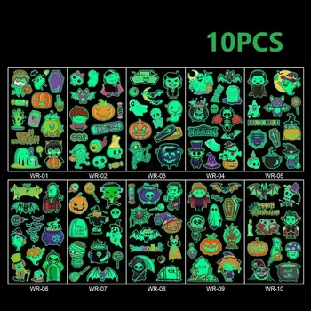Tetování 10 listů Dětské voděodolné tetování – sada mini obtisků | Tetovačky pro děti, Dočasné tetování - (4)-10PCS