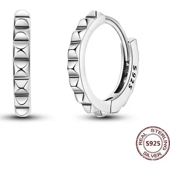 Náušnice Stříbrné kruhové náušnice se zirkonem | šperky 2 ks - JSE051