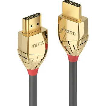 Video kabel Lindy 37866 HDMI kabel 10 m, Typ A (Standard), Pozlacený, Šedý