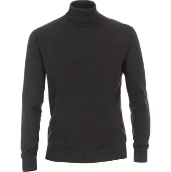 Pánský svetr Tmavě šedý pánský svetr s rolákem a dlouhým rukávem Redmond 501-79 ve větší velikosti (6XL)