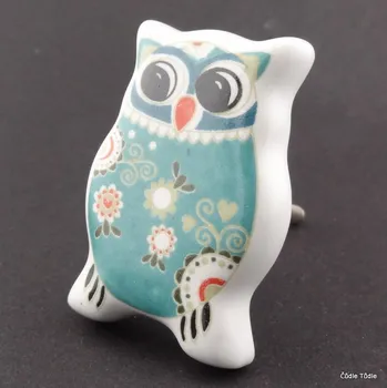 Nábytkové kování Nábytková úchytka ve tvaru sovy - knopka