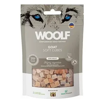 Pamlsek pro psa WOOLF Snack WOOLF pochoutka Soft Cubes Goat 100g