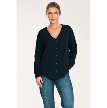 Oblečení a móda Vzorovaná košile s dlouhým rukávem M1070 Velikost: M, Barva (Varianta): Tmavě modrá