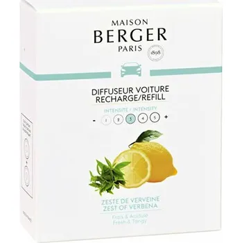Vůně do auta Maison Berger Paris Zest of Verbena Car Diffuser Recharge/Refill ( Kůra z Verbeny ) - Náhradní náplň do difuzéru do auta
