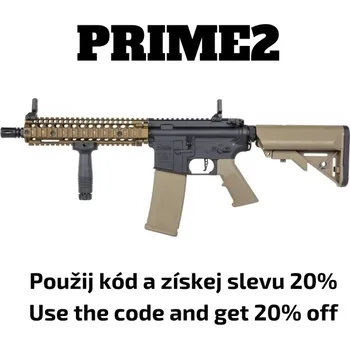 Airsoftová zbraň Specna Arms SA Daniel Defence® MK18 (SA-P19 Prime™ HAL ETU) s bezuhlíkovým motorem - Chaos Bronze