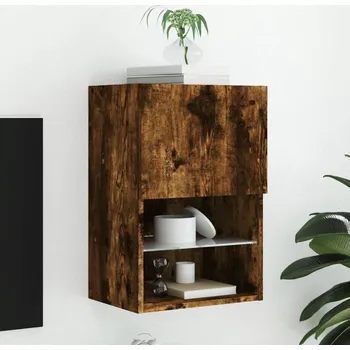 Nábytek vidaXL TV skříňka s LED osvětlením kouřový dub 40,5 x 30 x 60 cm