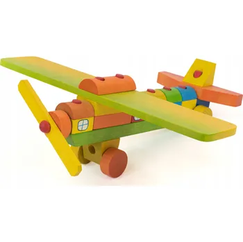ostatní stavebnice Letadlo z duhové stavebnice Tarnawa dřevěné