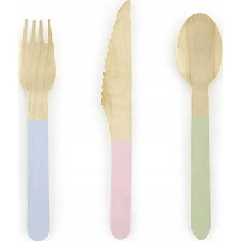 Obraz Dřevěné příbory PartyDeco SDR8 18x16 cm, 18 kusů