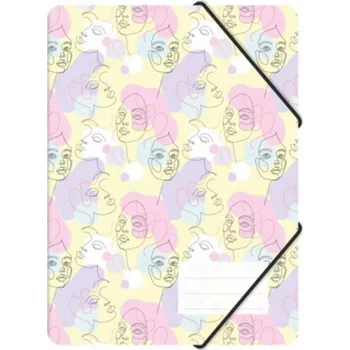 Kreslicí složka s gumou A4, plastová PP, motiv lineart women BIURFOL