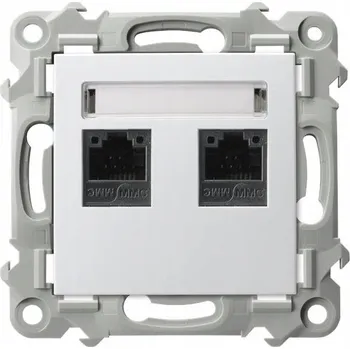 Elektrická zásuvka Internetová zásuvka nástěnná Ospel bílá