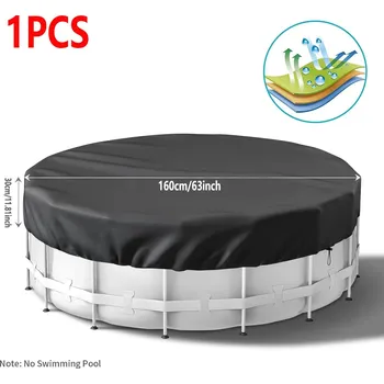 Kulatý kryt bazénu | voděodolná plachta | bazénové příslušenství - černá - 160x30cm