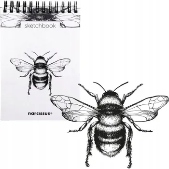 Výtvárné potřeby NARCISSUS Skicák A6 vertikální se spirálou, 60 listů, 120g, Bzyk