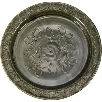 Talíř Talíř zelený, zdobený, středověký