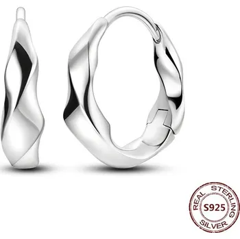 Náušnice Stříbrné kruhové náušnice se zirkonem | šperky 2 ks - JFE284