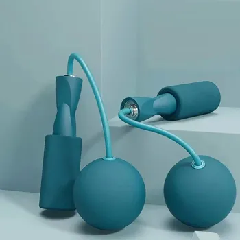 Bezdrátové fitness švihadlo s těžkými koulemi | posilovací pomůcka - Velký modrý míč