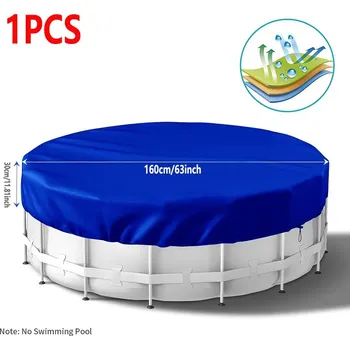 Kulatý kryt bazénu | voděodolná plachta | bazénové příslušenství - modrá - 160x30cm