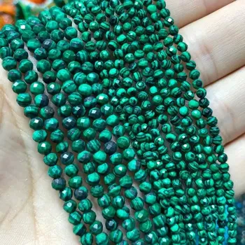 Dětské navlékací korálky Přírodní korálky | šperky - Malachit , 2mm