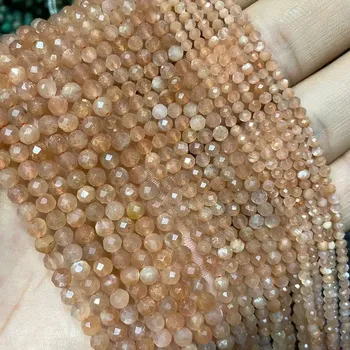 Dětské navlékací korálky Přírodní korálky | šperky - Sluneční kámen , 2mm