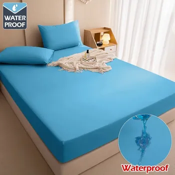 Chránič matrace Voděodolný potah na matraci | chránič - Modrý , 200x200x30cm