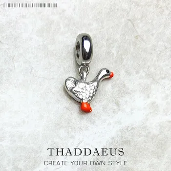 Přívěsek Stříbrný přívěsek husa ruční výroba | šperk - Kroužek