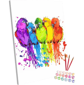 123Art Sada pro malování podle čísel 40x50 cm - Papoušci
