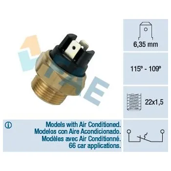 Ventilátor topení a klimatizace Teplotní spínač, větrák chladiče FAE 36280