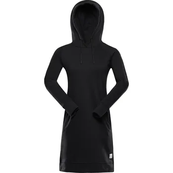 Dámské šaty Dámské mikinové šaty ALPINE PRO OLEBA černá XL