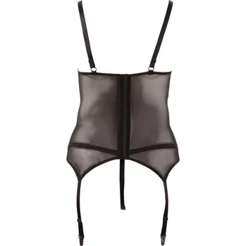 Korzet Erotický korzet XL s otevřenými tangy Cottelli Curves Velikost: XXXL